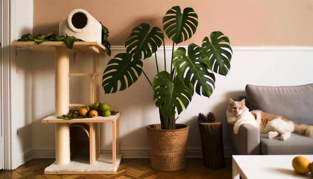 cat proofing monstera deliciosa plants