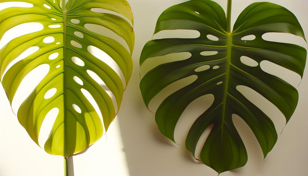 comparing monstera plant species