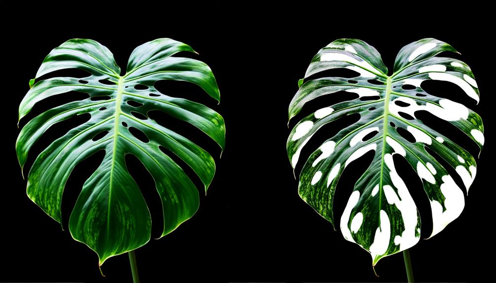 comparing monstera white varieties