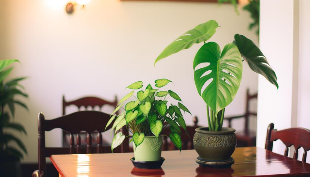 comparing philodendron and monstera