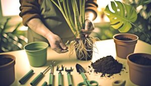 dividing a mature monstera