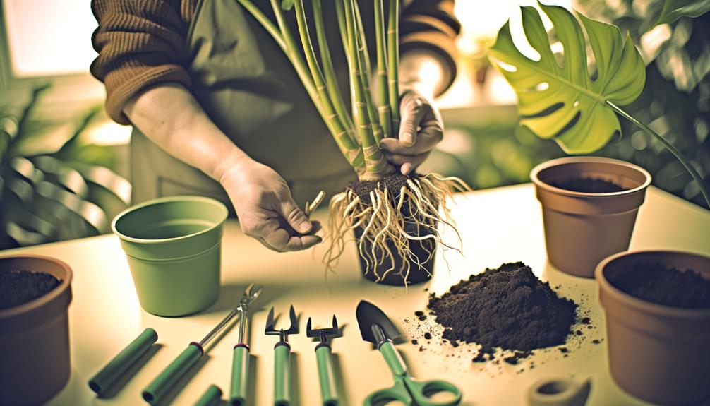 dividing a mature monstera