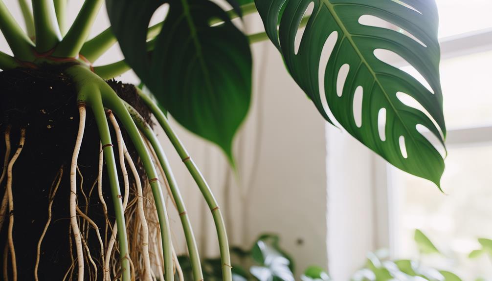 monstera aerial roots planting