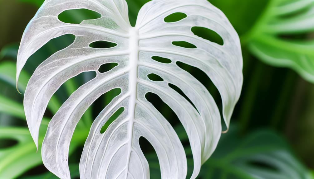 monstera albo variegated leaf