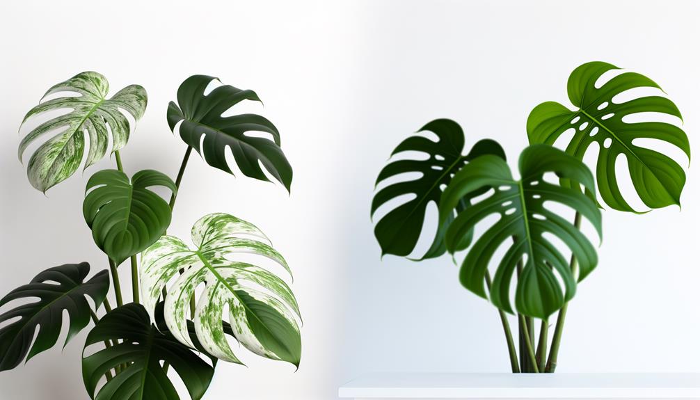 monstera comparison albo vs deliciosa