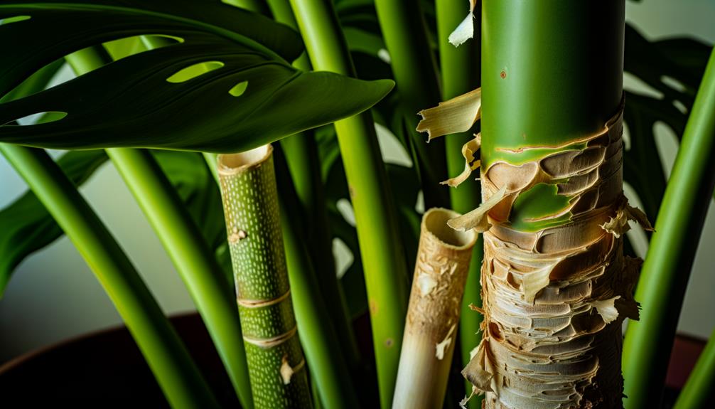 monstera deliciosa stem peeling