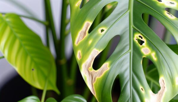 monstera leaf discoloration issues