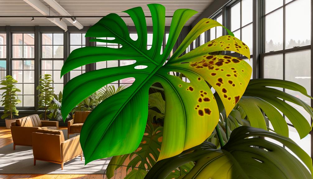 monstera leaves yellow spots