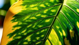 monstera peru yellow leaf