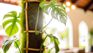 monstera plant climbing pole