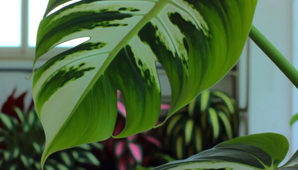 monstera standleyana albo leaf curling