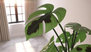 monstera stems turning black