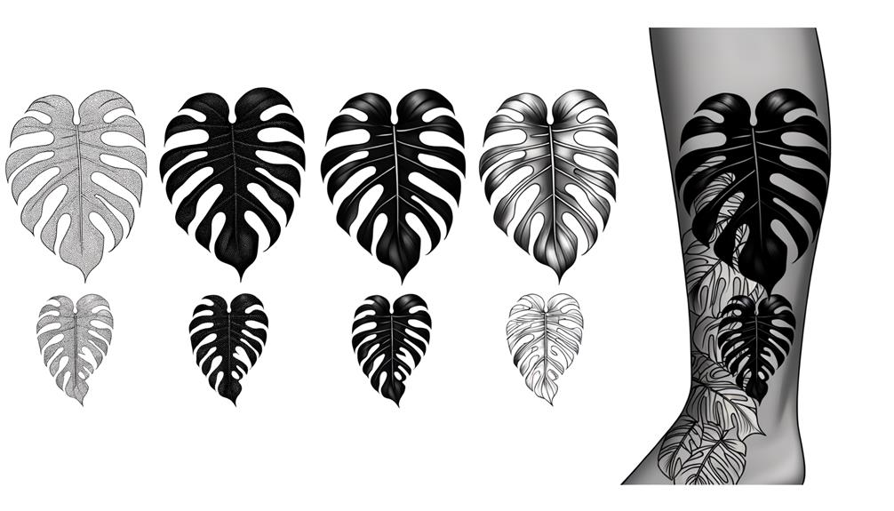 monstera tattoo designs request