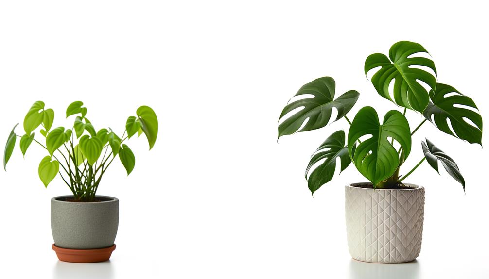 monstera varieties compared ginny vs deliciosa