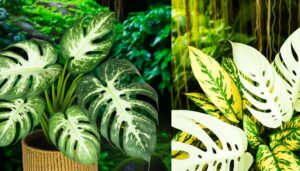 plant comparison variegated monstera