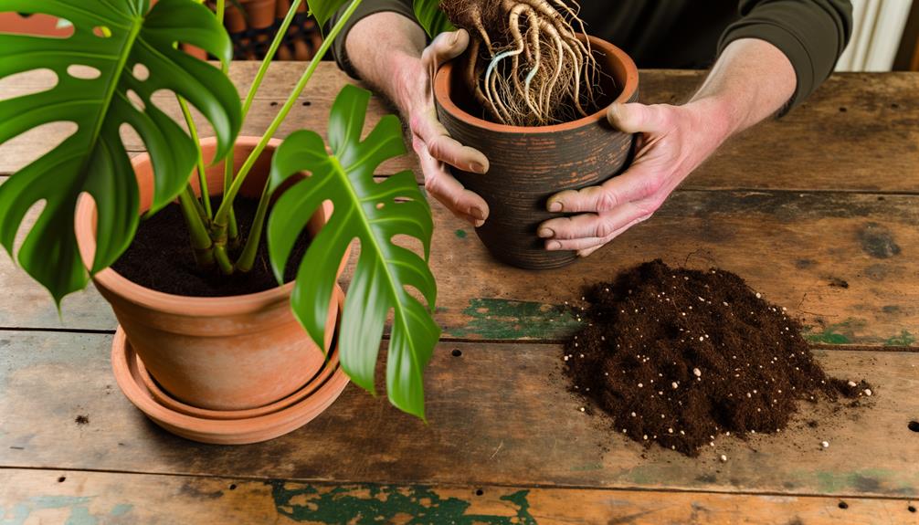 planting herbs in pots
