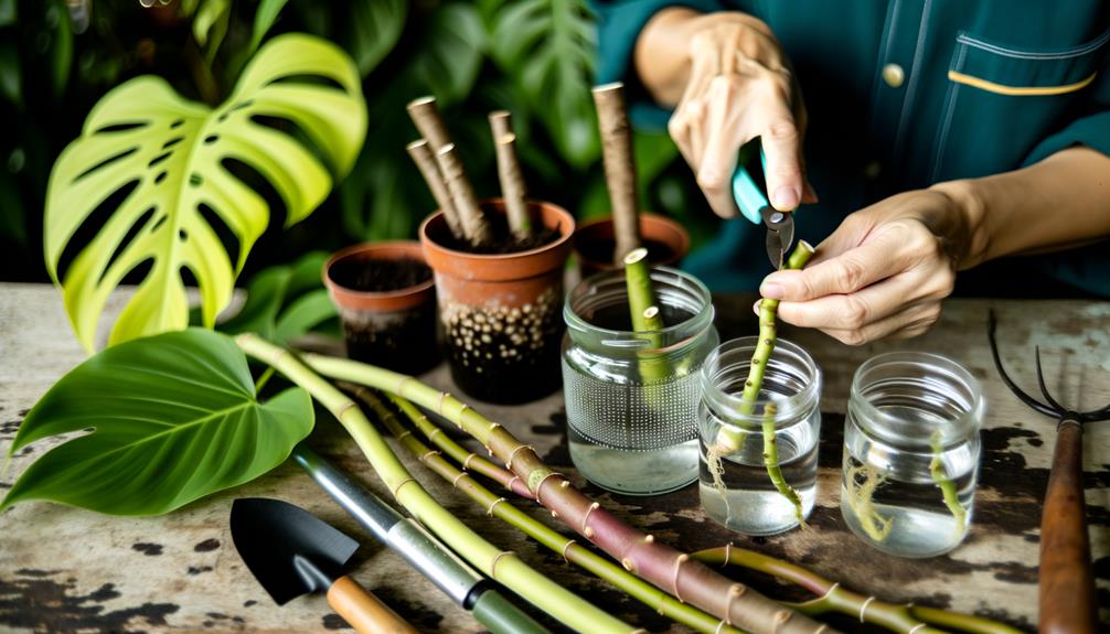 propagating large monstera plants