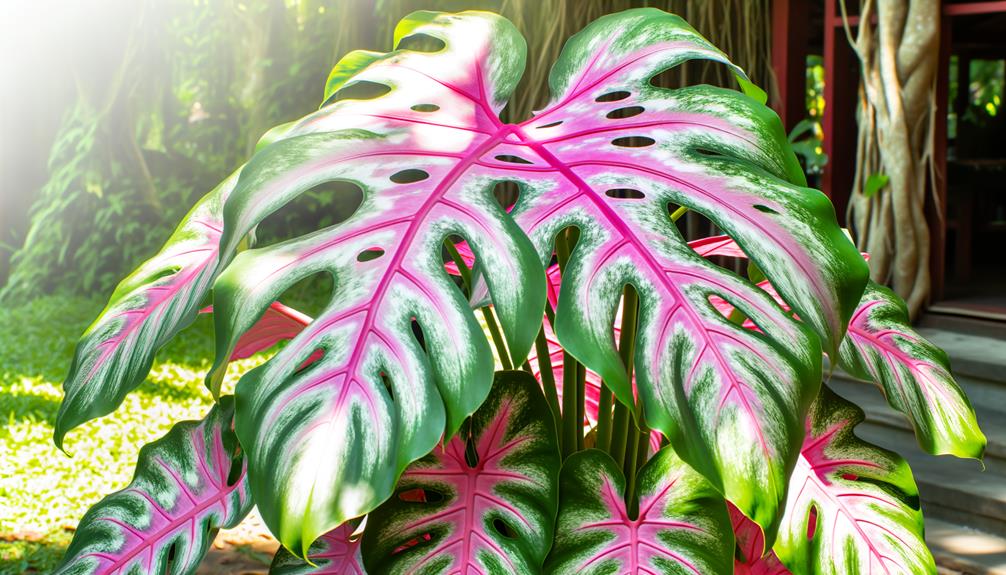 rare pink monstera variety