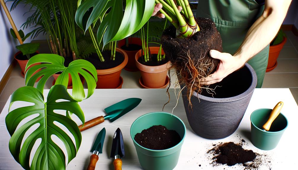 repotting monstera deliciosa guide