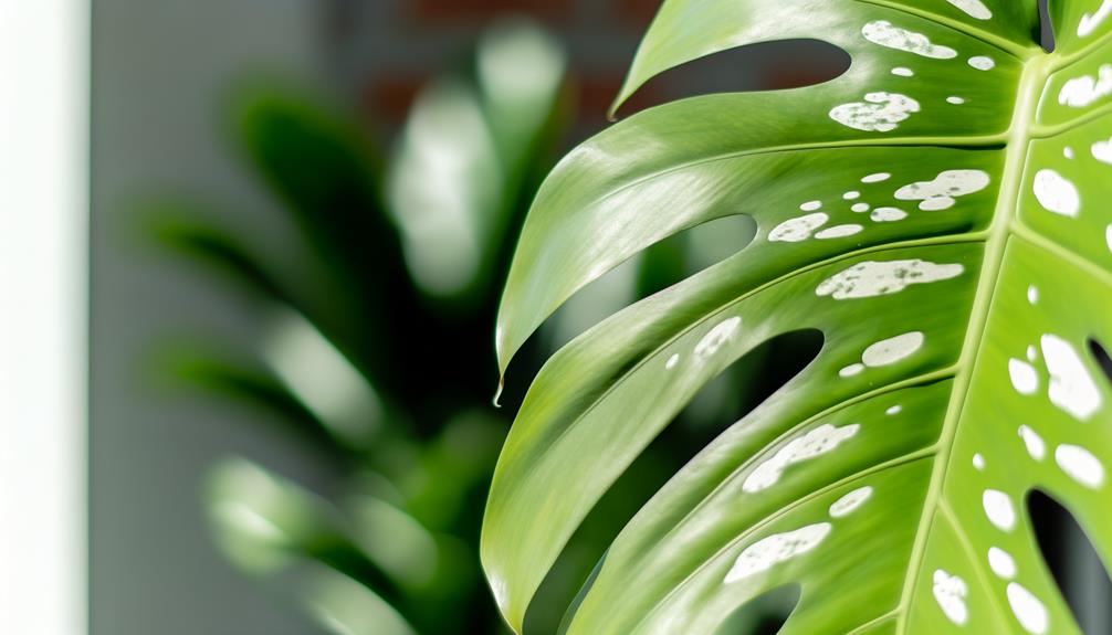 white spots on monstera